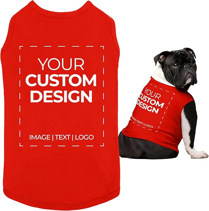 Apparelyn Custom Dog Shirt Design – Dog T-Shirt with Logo, Text or Image Print Custom Clothes for Dogs