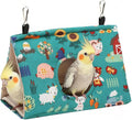 Rypet Winter Warm Bird Nest House - Hanging Hammock Velvet Shed Hut Cage Plush Fluffy Birds Hideaway Sleeping Bed Fuzzy for Parrot Parakeet Cockatiels Budgies Lovebird Medium (Forest Green)