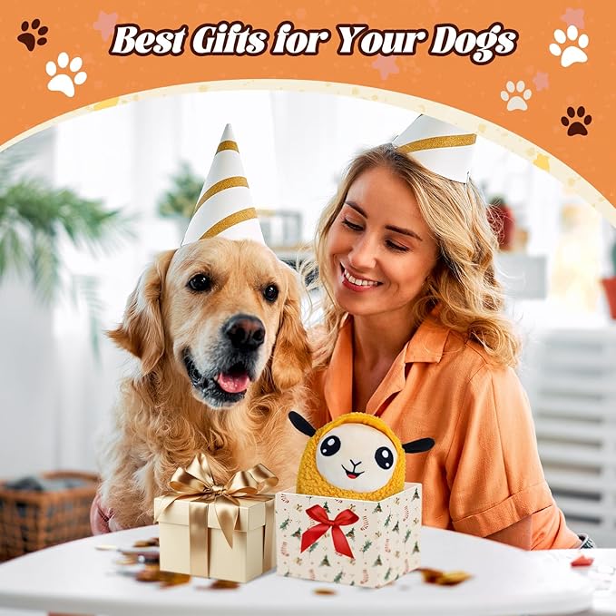 Interactive Moving Dog Toys, 2025 Upgraded Jumping Squeaky Moving Dog Ball, Rechargeable Plush Chew Toys for Small/Medium/Large Dogs to Keep Them Busy (Orange)