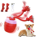 Interactive Dog Toy, [Newly Upgraded] Motion Activated Rolling Squeaky Ball for Medium/Large Dogs, Automatic Moving Dogs Ball for Boredom, USB Rechargeable(Red)