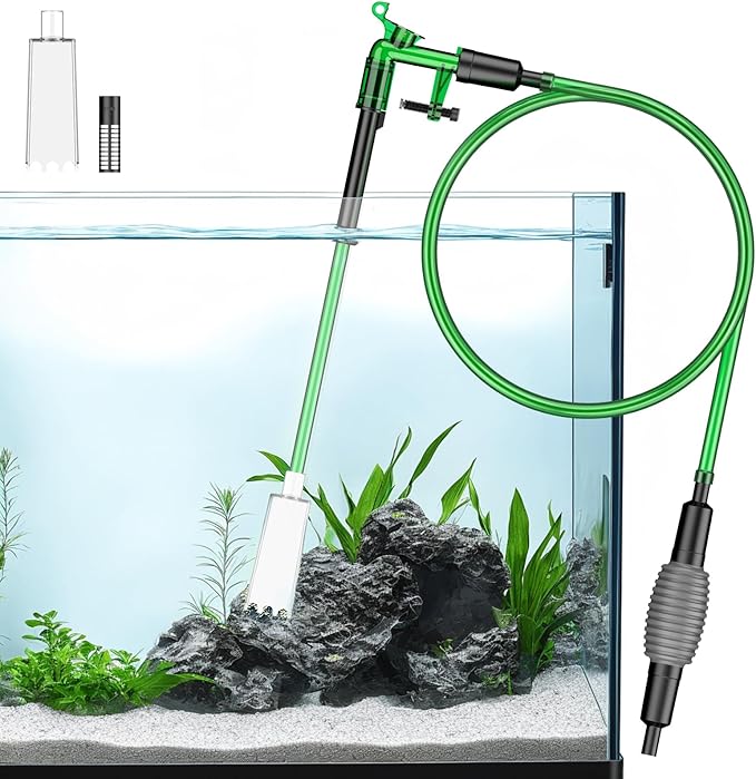 Pawfly Aquarium Water Changer Kit, Fish Tank Siphon Vacuum Cleaner with 6 Feet Long Hose and Extendable Tubing Manual Aquarium Gravel Cleaner Tools for Water Changing Sand Washing and Maintenance