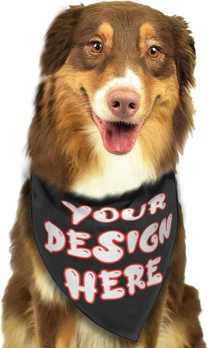 Custom Dog Bandana for Cat Dog Pet Add Your Design Personalized Neckwear Bandanas with Your Text Logo Image Customized Pet Scarf Funny Gifts Style 10