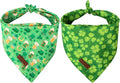 ARING PET St Patrick's Dog Bandana 2 Pack-Green Clovers Dog Bandanas, Reversible Shamrock&Beer Dogs Triangle Bibs Trefoil Pet Scarf for Dogs and Cats