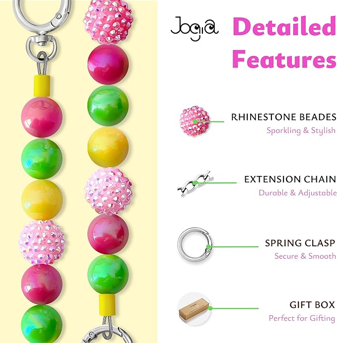 Beaded Dog Necklace Collar, Adjustable Jewelry-Inspired Design with Sparkle Beads (Vivid Tropics, Small)