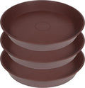 3 Pack of 20 22 inch Plant Saucer (19.2 Inch Base), 3.6" Depth Tray, Large Garden Plastic Flower Planter Plant Trays for Indoors Outdoor (22", Chocolate)