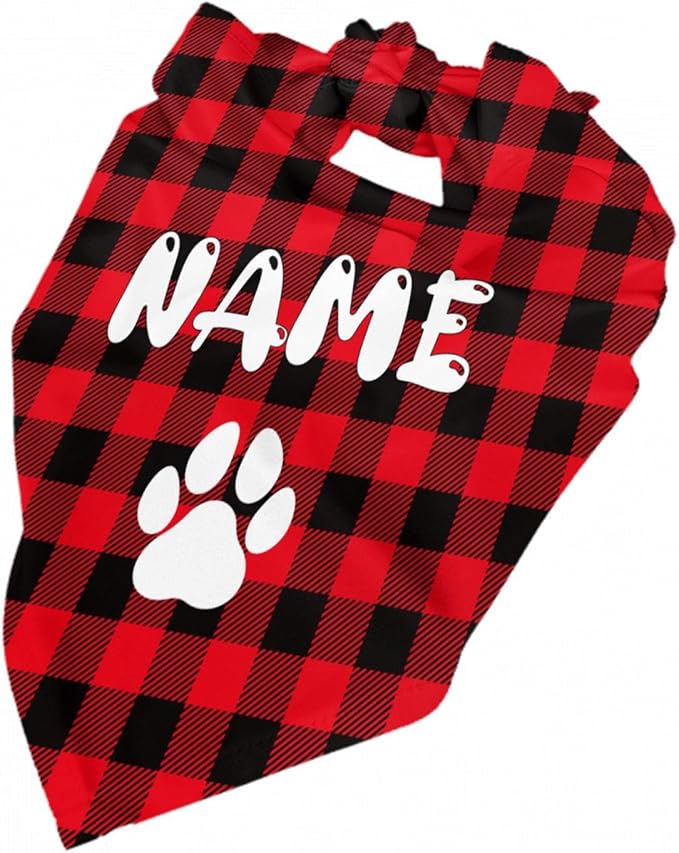 Custom Dog Bandana Add Your Text Photo Name Personalized Neckwear Bandanas Soft Customized Pet Scarf with Your Design Funny Gifts for Cat Dog Pet Style 01