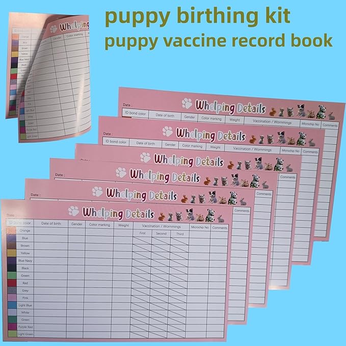 Whelping Kit for Puppies Birth - Reusable Birthing with 77Piece,Birthing Essentials with Emergency Whelping Supplies,Kitten Bottle Feeding kit for New Born Puppy Supplies and Kitten