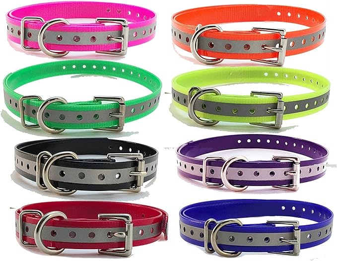 Universal 27 ½” X ¾” Replacement Band Strap for Dog Training Collar - Adjustable Waterproof TPU for Remote E-Collar, Static/Vibration Shock Trainer, Fits Most Bark Control & Obedience Devices