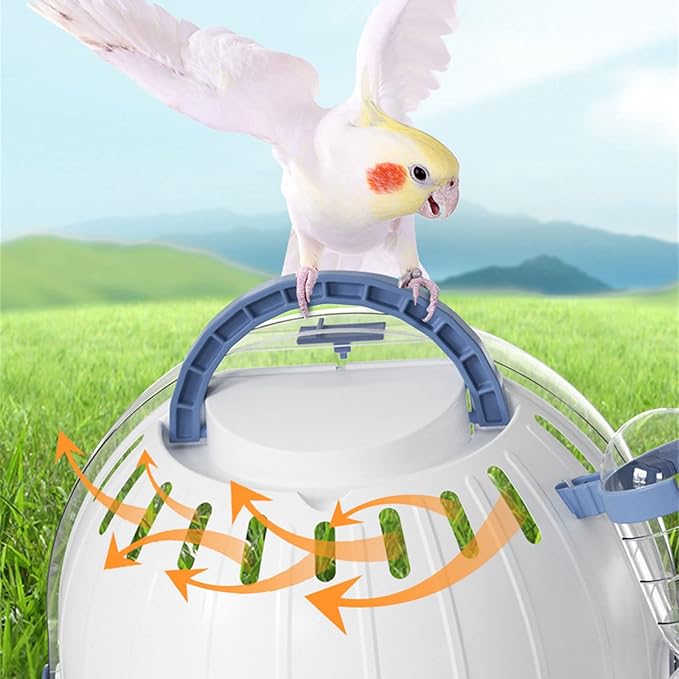 Portable Clear Bird Parrots Transport Cage Window Carrier Bag Breathable Bird Carrier Travel Bag
