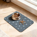 Dog Food Mat, Diatom Ooze Cat Water Mats Non Slip for Floors Waterproof and Water Absorption, Easy to Clean-Dog Paw(12" H*15.5" L)