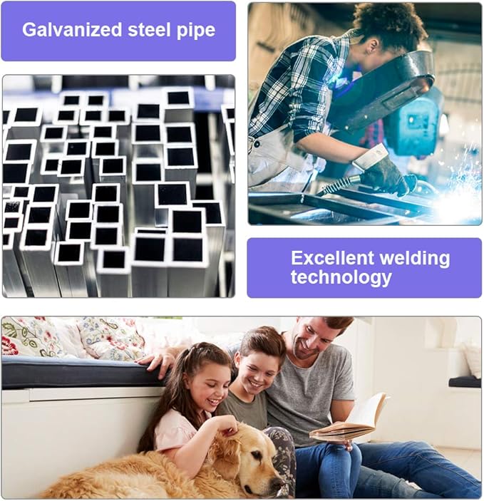Welded Wire Dog Kennel Heavy Duty Playpen Included a Roof & Water-Resistant Cover 4'x4'x4.3'