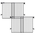 Babelio Baby Gate for Stairs, Kitchen & Doorways, No Bottom Bar| Easy Installation| One-Handed Operation| Auto-Close| Hardware Mount (Drill Needed) Safety Dog Gate (Black - 2 Pcs, 26-43" W, 28" H)