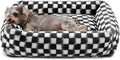 JOEJOY Small Dog Bed for Small Dogs, Rectangle Washable Orthopedic Corduroy Fleece Pet Bed with Removable Zipper Cover, Cute Soft Calming Puppy Bed with Non Skid Bottom