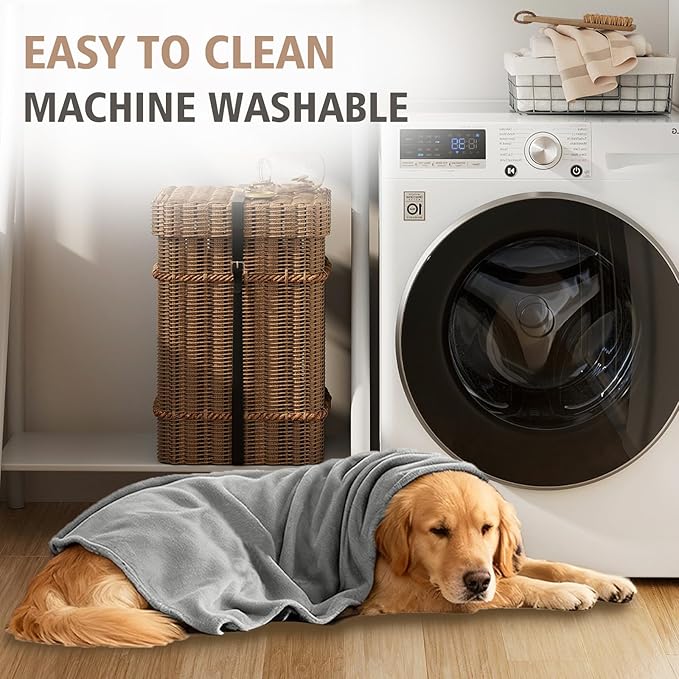 Ameritex Pet Bed Blanket Reversible 100% Waterproof Velvet Super Soft for Sofa and Bed