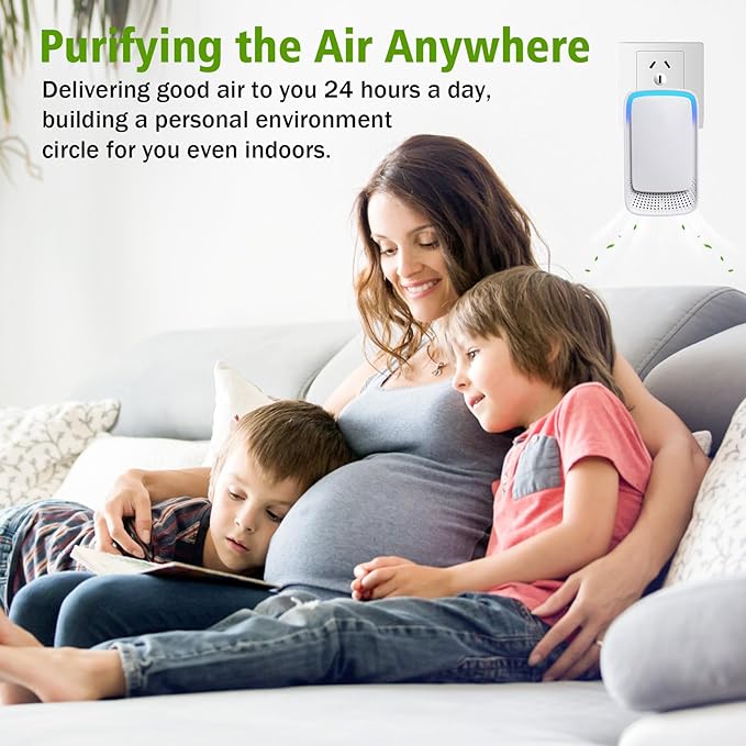 2026 New 6 Pack Plug In Air Ionizers-Negative Ion Air Purifier for Home Silent Work Air Cleaner for Bathroom,Living Room,Office,Kitchen,Pet Room,Portable Ionic Air Purifier for Bedroom(6)