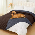 Smiry Waterproof Dog Bed Cover Blanket, Soft Reversible Pet Blanket, Washable Leakproof Cats Dogs Couch Cover for Sofa, Couch, Furniture (82x102 Inch, Chocolate/Dark Grey)