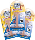 Bullibone Nylon Dog Chew Toy for Aggressive Chewers - Dental Hygiene Bone with Peanut Butter Flavor, Durable Tough Chew Toys for Small Dogs, Indestructible Dog Bone - 3 Pack