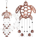 24 Inch Metal Wind Chimes Decor for Outside Garden Birthday Gift for Women Men Bronze Windchimes Pet Memorial Gift with 12 Bell for Patio Yard Lawn Housewarming Front Yard(Sea Turtle)