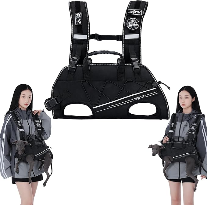 Dog Lift Harness for Small Dogs,Dog Backpack Carrier,Adjustable Padded Breathable Straps for Dogs, Disabled, Joint Injuries, Arthritis,M(8.5-17.5LBS)
