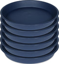 6 Pack of 10 inch Plant Saucer Blue, Heavy Duty Plastic Plant Saucer 10 inch Round, Flower Plant Saucers for Indoors, Plant Trays for Planter 8"/9"/10" (10", Blue)
