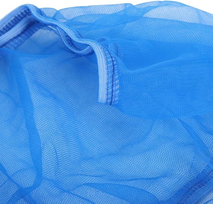 Alvinlite 2 Pieces Bird Cage Cover Seed Feather Catcher Birdcage Nylon Mesh Net Cover Soft Skirt Guard,Bird Cage Accessory(Blue)