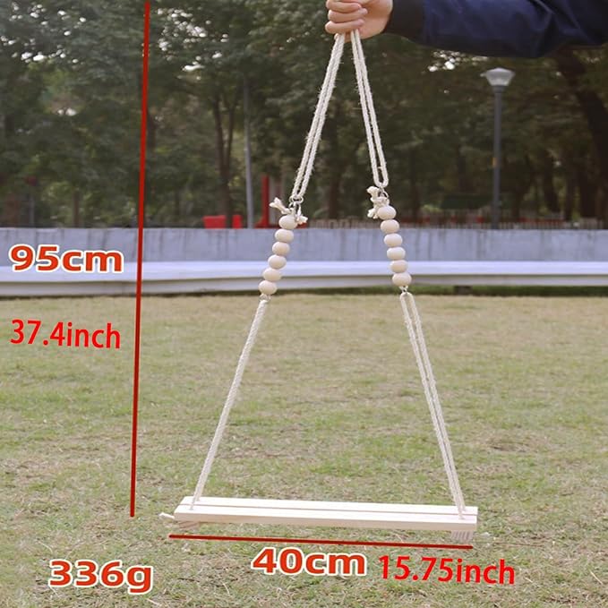 1 Pack Wooden Chicken Swing Toy, Rooster Swing for All Kinds of Birds, a Rooster Chicken, Even a Parrot