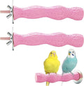 2pcs Bird Beak Grinding Stone, Anti-Slip Parakeet Nail Trimming Stick Resin, Bird Parrot Cage Perch Stand Platform Foot, Claws Trimmer Chewing Toys for Budgies, Parakeets, Cockatiels, Conures
