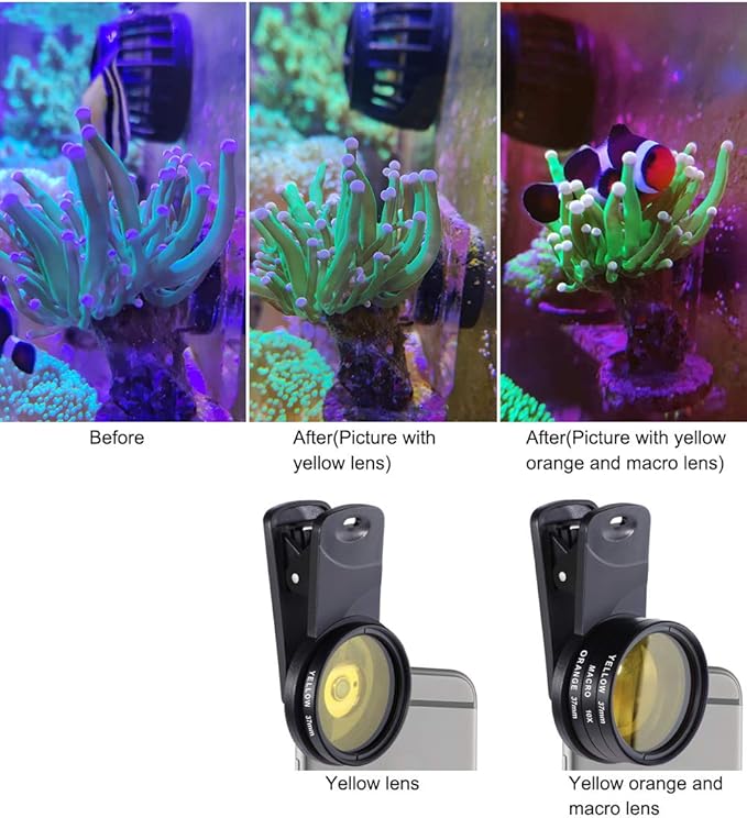 Aquarium Choice Coral Lens Filter Kits for Phone