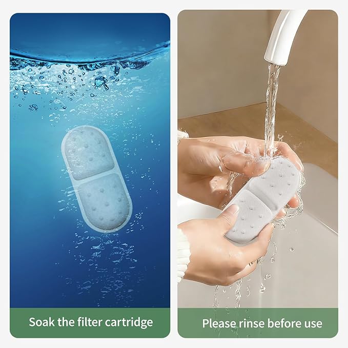Cat Water Fountain Filters, APAUK 8 Pack Replacement Filters & Sponges - Only Applicable to APFSS-3201