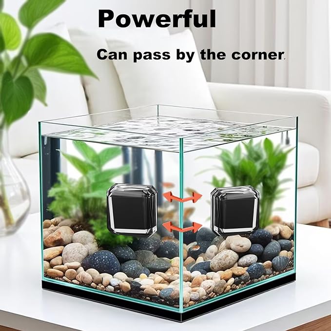 Carefree Fish Aquarium Small Super Magentic Cleaner Fish Tank Algae Scraper Fish Bowl Magnet Brush for Glass Tank No Floating