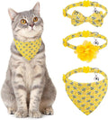 Breakaway Cat Collars with Bell & Cute Pendants - 3 Pack Adjustable Safety Kitten Collars - Decoration for Girl Boy Cats Puppy and Small Pets (Style C - Bee)