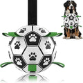 Ropes Soccer Balls Toy - Interactive Dog Toys for Tug of War, Puppy Birthday Gifts, Water Toy, Durable Balls World Cup for Large Dogs (9 Inch)