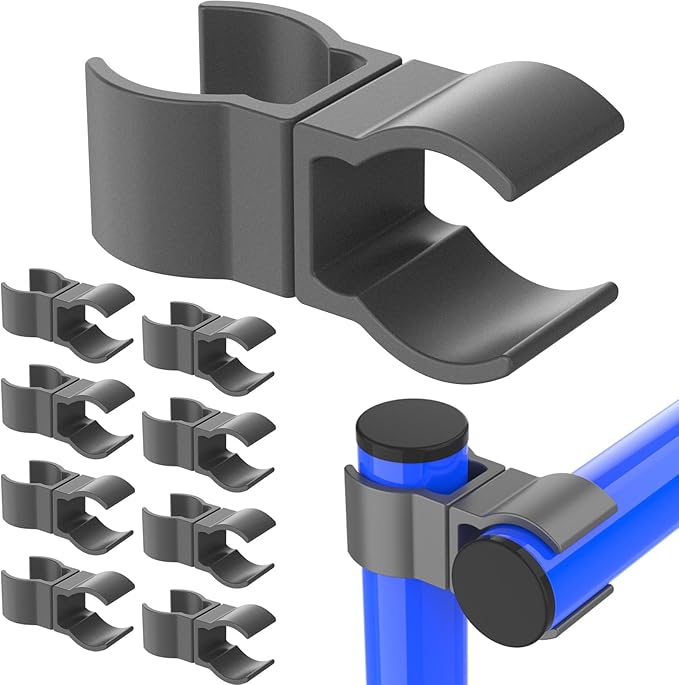 Two-Way Clamp for Dog Agility Training Hurdles, Adjustable Jump Connectors, Fits 1” (25mm) & 0.78” (20mm) PVC Pipe, Easy Install, (10-Pack)