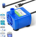 IP68 DR-DC160 submersible water pump Cat Water Fountain Pump for Tritone Ceramic, Stainless Steel, Round Flower Cap Cat Fountains, Automatic Pet Water Dispenser Replacement Pump (With LED)