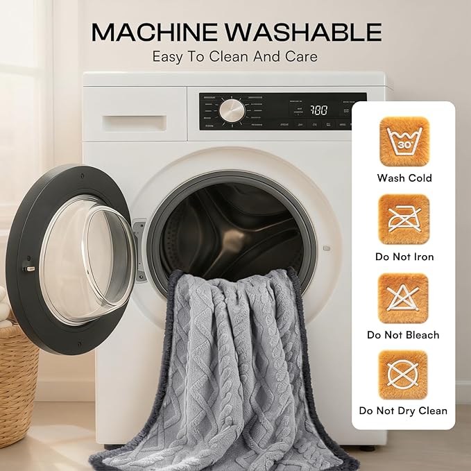 Luciphia Waterproof Pet Blanket, Liquid Pee Proof Dog Blankets for Sofa Bed Couch, Reversible Sherpa Fleece Furniture Protector Cover for Small Medium Large Dogs Cats,Light Grey Small（40" x 28"）