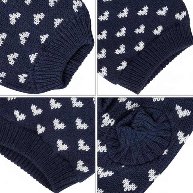 Custom Knit Sweater for Dogs and Cats, Personalized with Name and Heart, Soft and Cozy Holiday Pet Wear, Ideal for Winter Days, Special Occasions, and Valentine's Gift