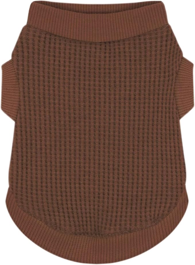 Cozy and Functional Dog Shirts for Small Puppies: Stretchable Brown Attire with Easy-On Design, Ideal for Chihuahuas and Yorkies - Enhance Comfort and Playfulness on Chill Days Small