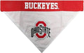 Pets First Collegiate Pet Accessories, Reversible Bandana, Ohio State Buckeyes, Small/Medium,Red/White