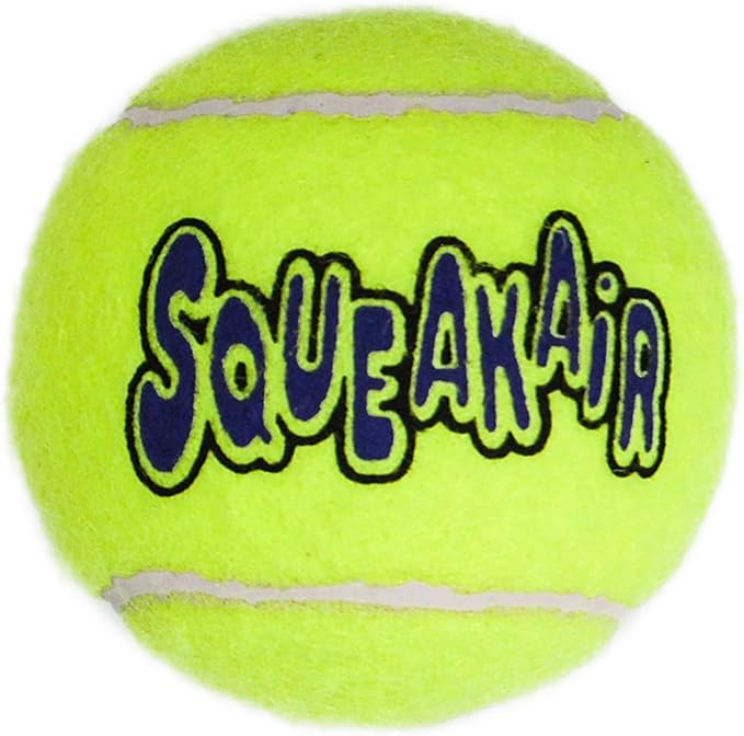 KONG Air Dog SqueakAir Dog Toy Tennis Balls, Medium (6 Pack)