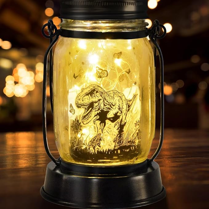 kyoryuger for Teens Boy Dinosaur Solar Lantern for Kids, Solar Lights Aesthetic Room Decor for Teen Girls Boys, Garden Decoration Outside for Yard, Patio,Backyard,Porch