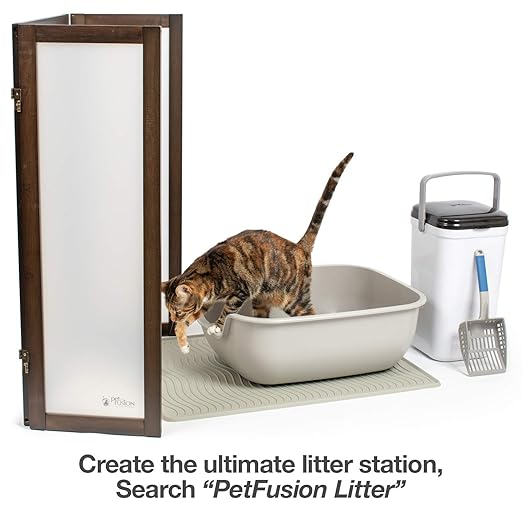PetFusion Portable Cat Litter Disposal; Innovative Dog Poop Trash Can with Locking Handle, included Deodorizer; Built-in Poop Bag Holder; With 10 Waste Bags; White and Black