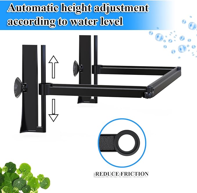 Floating Plant Corral for Aquarium, Fish Tank Accessories to Separate Floating Plants, Automatically Adjusts Height with Water Level, Suitable for All Floating Plants and All Aquariums (Style 1)