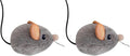 Catstages Squeak Squeak Mouse Cat Toy with Touch-Activated Sound & Catnip,Gray,(Pack of 2)