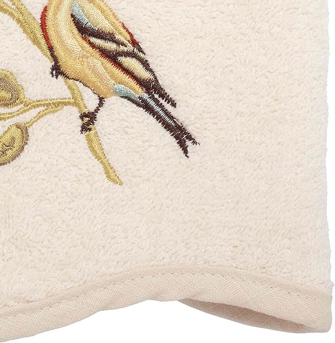 Avanti Linens - Hand Towel, Soft & Absorbent Cotton Towel (Premier Songbirds Collection), Ivory