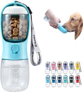 Dog Water Bottle with Food Container, Travel Puppy Water Bowl, Portable Pet Dispenser, Dog Gift Stuff Accessories Items, Puppy Essentials Necessities for Yorkie Cat Walking and Hiking
