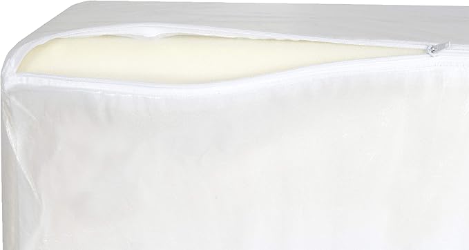 Furhaven Dog Bed Liner Water-Resistant Foam Mattress Protector Cover - White, Medium