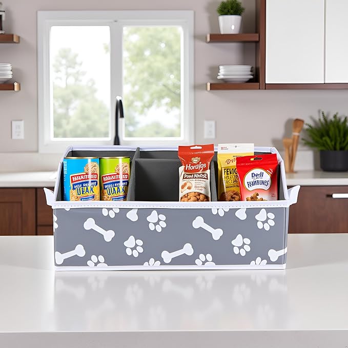 Dog treat storage organizers pet storage basket organizer great for organizing food treats snack for pet dogs cats birds animal bone