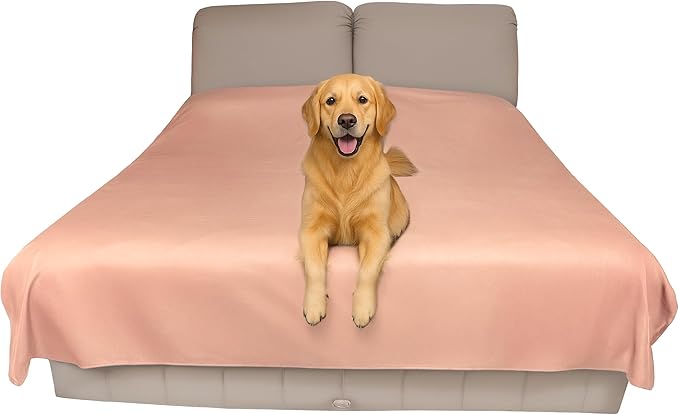 SILLY LEGACY Thin Reversible Waterproof Protective Cover or Liner for Bed or Couch (Queen Size, 96 x 82 inch), for Dogs and Cats, Babies; Incontinence, Dirt, Drool