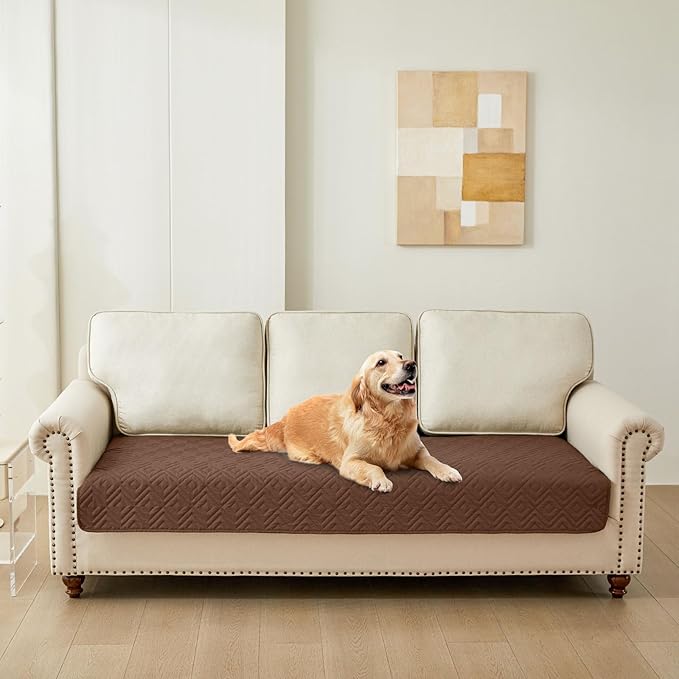 hyha Waterproof Dog Blanket, Soft Pet Bed Blankets, Waterproof Sofa Couch Cover for Dogs Washable, Reversible Pet Couch Covers for Sofa Furniture (40x50 Inch, Brown/Chocolate)