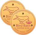 2 Pcs Bird Bath Copper Disk, 2mm Thick Reinforced Copper Cleaning Disk with Triple-Point Support, Purify Water All Year Round, Universal Fit for Outdoor Birdbaths, Bowl